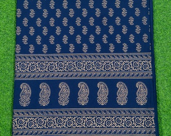 Indian handmade block print gold print cotton duvet cover