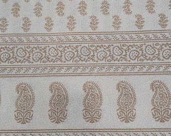 Indian handmade block print gold print cotton duvet cover
