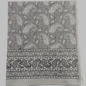 Hand Block Print Cotton Duvet Cover: Paisley Design, Includes Pillow Covers