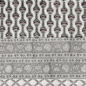 Handmade Indian Block Print Cotton Duvet Cover with Pillow Covers