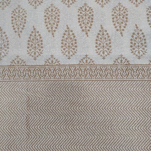 Indian handmade block print gold print cotton duvet cover