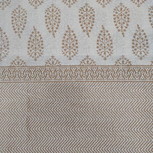 Housse de couette indienne en coton imprimé or
