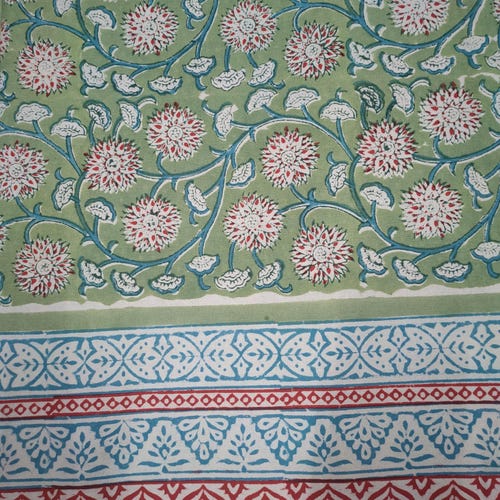 Housse de couette indienne en coton à imprimé blocs