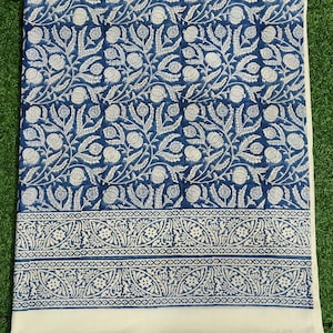 Handmade Indian Block Print Cotton Duvet Cover with Pillow Covers