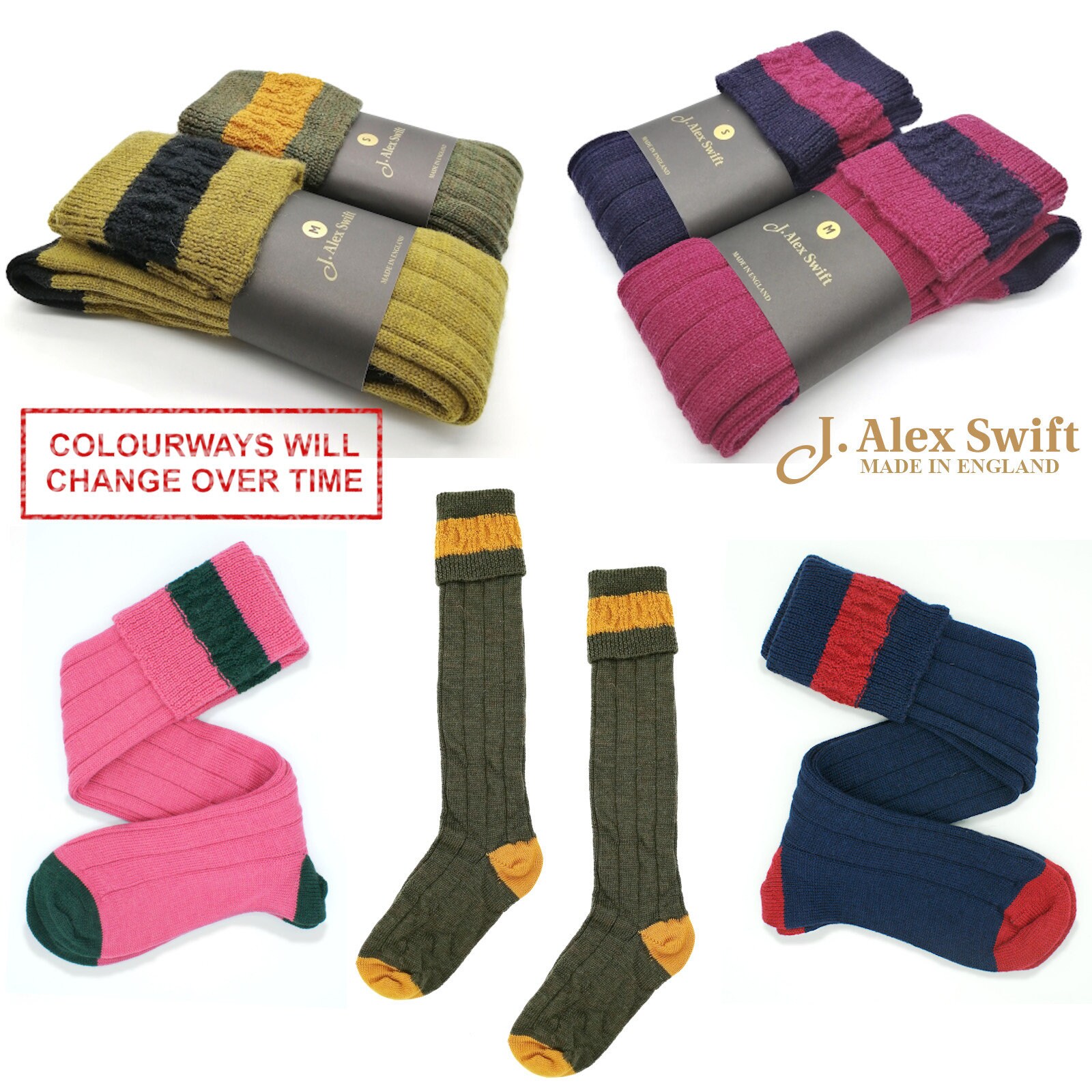 Wool Contrast Shooting Socks for 