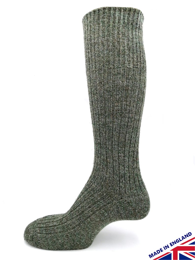 90 British Wool Upper Calf Long Sock for Outdoors Walking Etsy