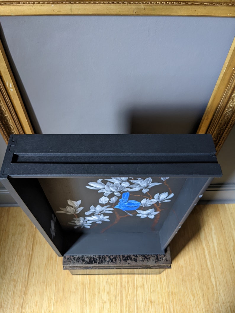 Little Blue Wall Art Shelf Display Box Reimagined Mid Etsy UK