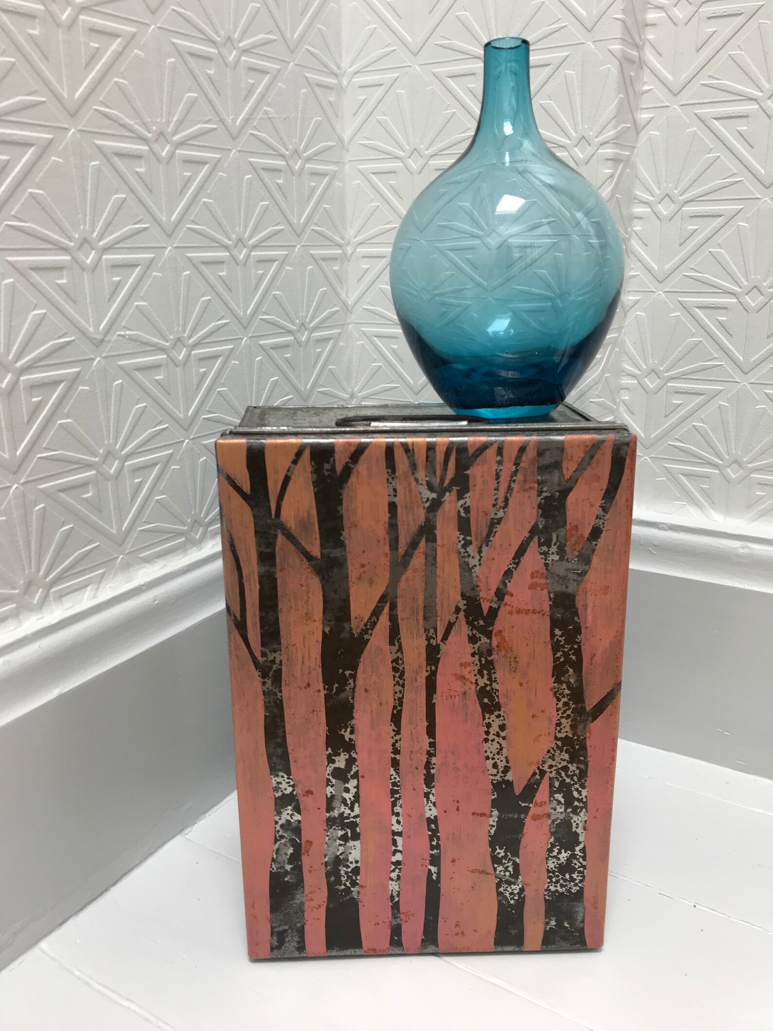 Vintage Wall Display Box with Tree Silhouettes Etsy