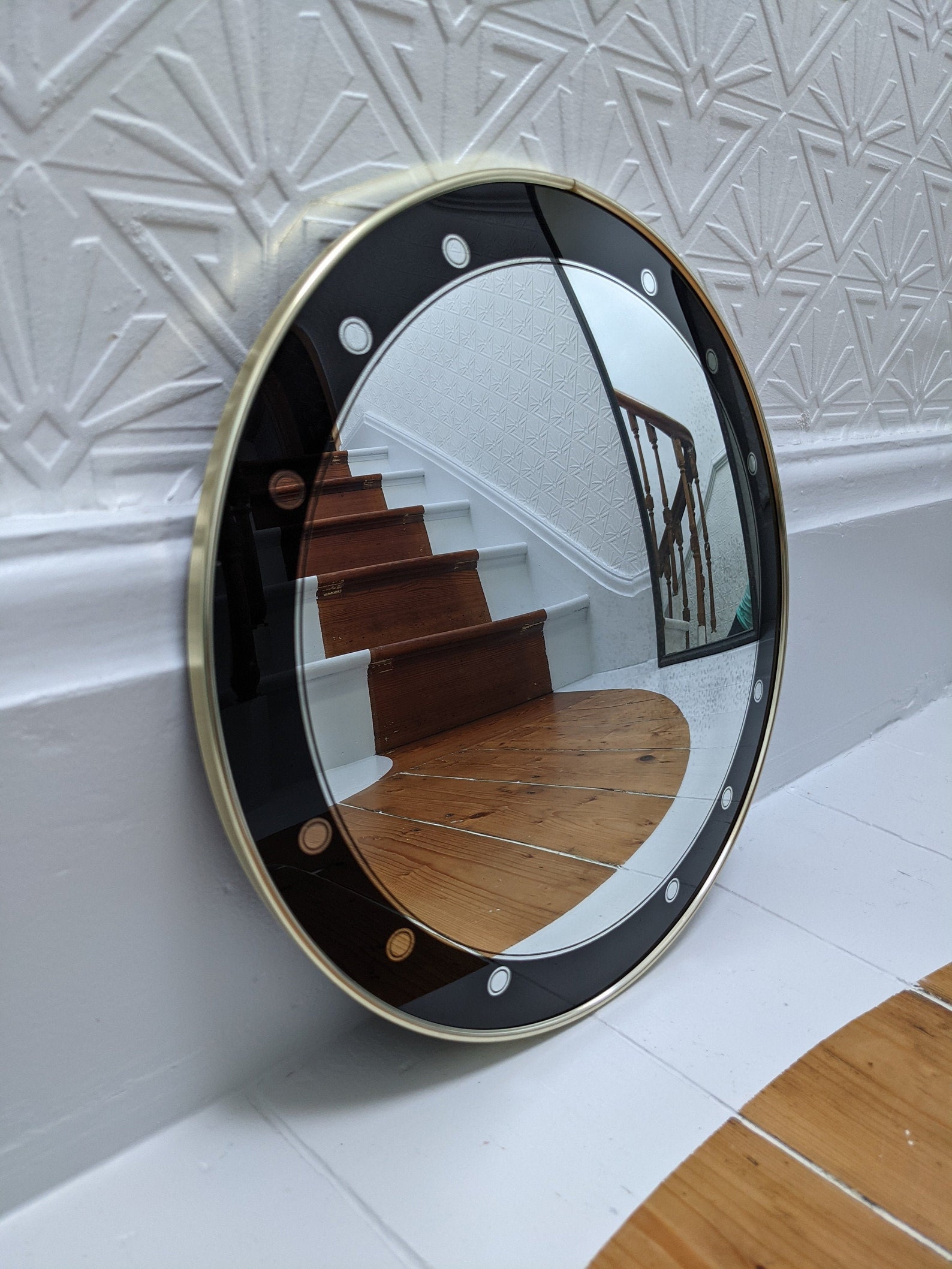 Vintage Retro Atomic Convex Mirror Etsy