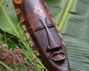 Details about   Mask Wood Hand Made Carved Vintage Collectible Home Decoration Wooden Rare Super 