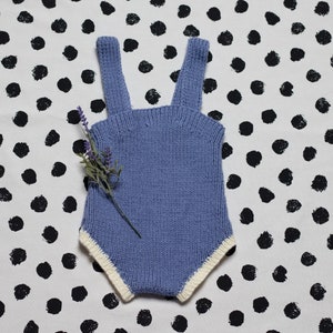 Vintage Baby Clothes hand knitted baby sleeveless bodysuit purple knit romper handmade baby clothes baby knitted onesie size age 9-12 months