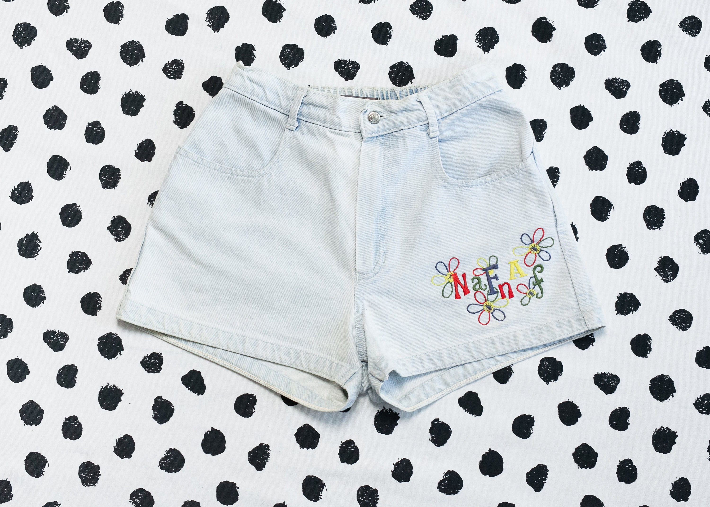 Vintage Teen Girl Clothing Denim Shorts Age 12 14 Blue High Waist Shorts 90s Summer Shorts NAF NAF Kids Clothes Kidswear Etsy Canada