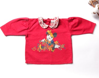 Vintage Kids Wear size 80 disney sweatshirt red mickey mouse sweatshirt kids clothes jumper sweatshirt kids jumper kids outfit kid clothes
