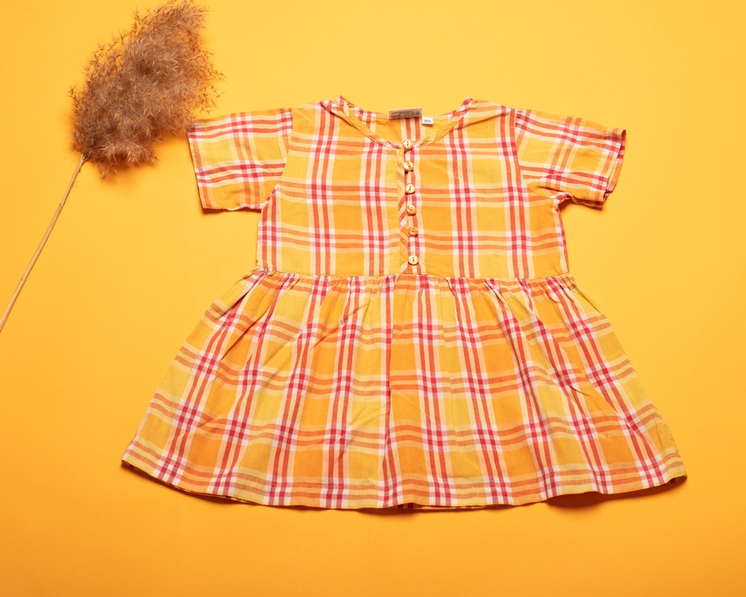 Orange Toddler Girl Dress main image 1