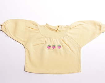 vêtements de bébé vintage taille 74/80 enfants portent des vêtements de bébé couleur jaune pastel sweat-shirt pull bébé vêtements de sport vêtements de sport pour enfants