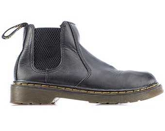 Jeugd Dr. Martens Boots zwart klassiek leren chelsey enkellaarzen met rits aan de zijkant Dr.Martens originele Air Wair stuiterende zool maat EU 32 US 1 jeugd