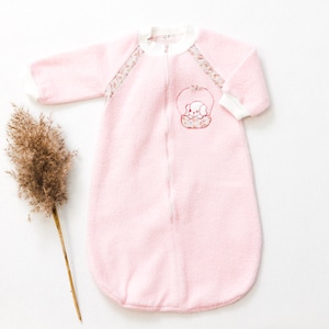 Saco de dormir vintage para bebé, manta rosa, tumbona para bebé, cuna para bebé, regalo para baby shower, ropa de cama de forro polar, regalo para recién nacido, ropa para bebé de los años 80