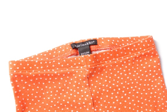 Baby MARIMEKKO Pants vintage orange cotton pants … - image 2