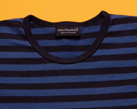 MARIMEKKO Kids Tee vintage striped blue jersey to… - image 2