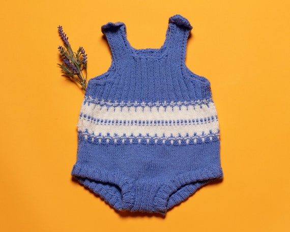 Vintage Baby Clothes knitted baby sleeveless bodys