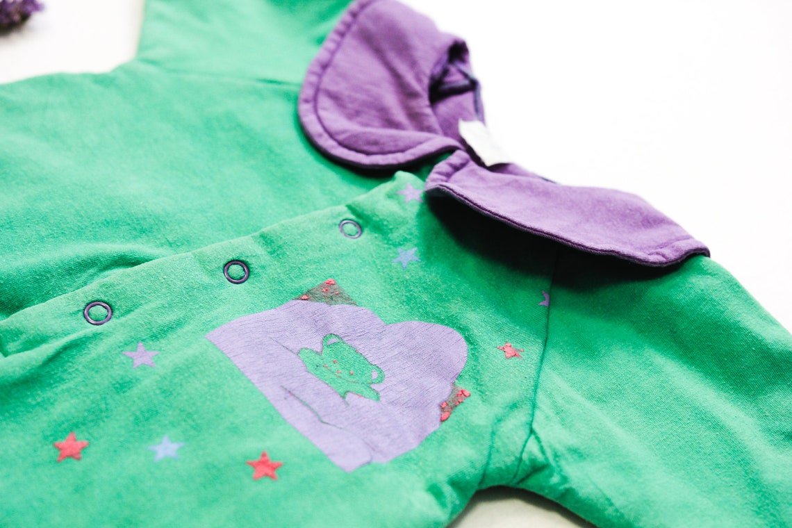 vintage-baby-clothes-age-0-3-months-size-62-green-bodysuit-etsy
