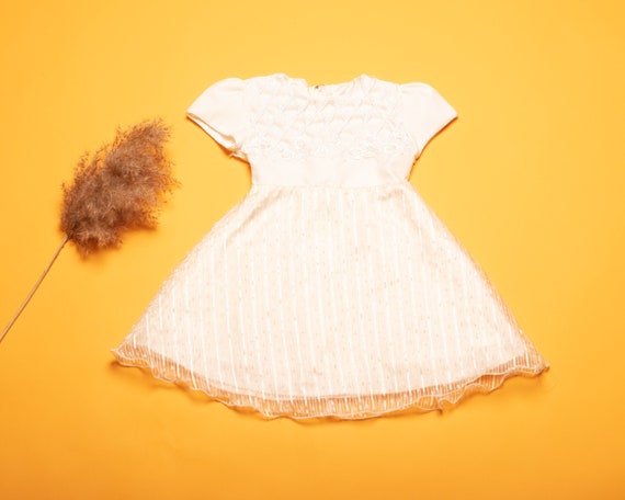 Vintage Girl Dress Lace Babydoll Dress Cream Color Lace Ball Dress Baby Dress Summer Dress Children Clothing 00s Kid Dress Age 3 Years Etsy