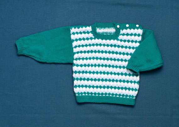 80s 90s Baby Knit Jumper . Age 12 - 18 months Vin… - image 1