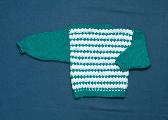 80s 90s Baby Knit Jumper . Age 12 - 18 months Vin… - image 3