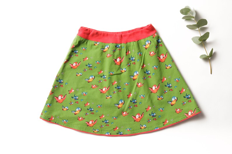 Vintage 70/'s Kids Skirt age 7-8 years kids wear girls clothes green skirt school skirt 70s clothing vintage girls outfit 70s children