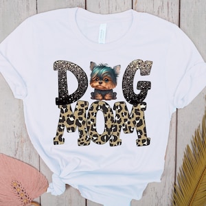 Yorkie Mom PNG, Yorkshire Terrier Dog Lover Clipart, Stacked Dog Sublimation Design, Cute Pet Gift, T-shirt & Mug Decor, Digital Download