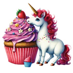 Unicornio loco y divertido Clipart PNG Acuarela Fantasía Caballos Animales / Clip Art transparente / Descarga digital / Pastel Unicornio Sublimación