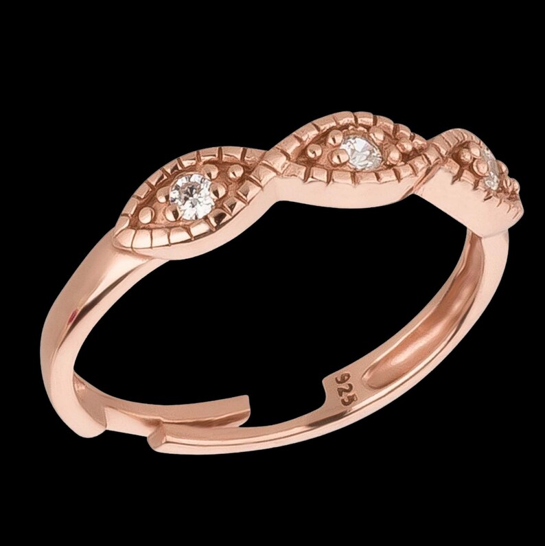 Toe ring Toe ring rose gold 925 sterling silver as foot jewelry finger ring midi ring toe ring image 2