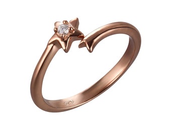 Toe ring Toe ring rose gold zirconia 925 sterling silver as foot jewelry finger ring midi ring toe ring