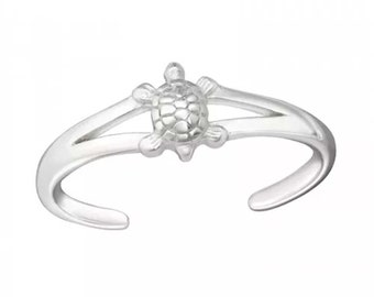 Toe ring toe ring turtle 925 sterling silver as foot jewelry finger ring midi ring toe ring