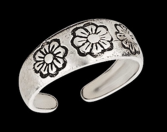 Toe ring Toe ring flower 925 sterling silver as foot jewelry finger ring midi ring toe ring