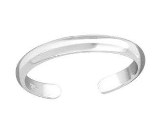 Zehenring Zehring schmal 925 Sterling Silber als Fußschmuck Finger Ring Midi Ring Zehring