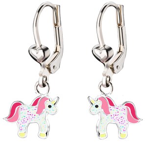 Earrings unicorn horse 925 silver children's earrings earrings real sterling silver girls children's jewelry