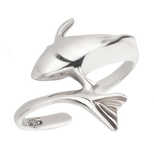 Toe ring Toe ring dolphin 925 sterling silver as foot jewelry finger ring midi ring toe ring image 2