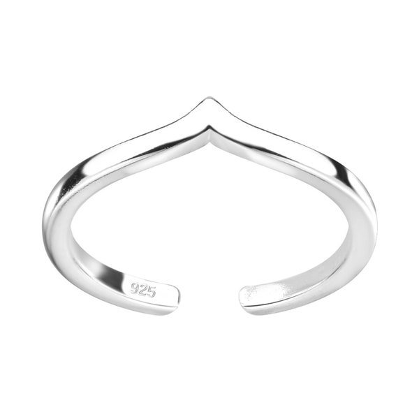 Zehenring Zehring schmal 925 Sterling Silber als Fußschmuck Finger Ring Midi Ring Zehring