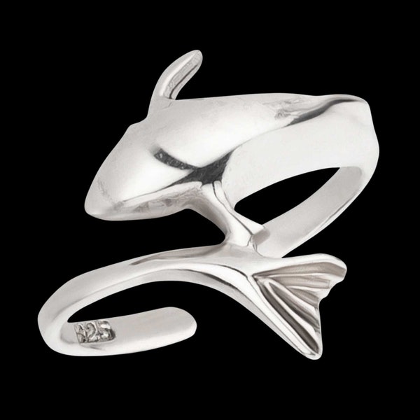 Toe ring Toe ring dolphin 925 sterling silver as foot jewelry finger ring midi ring toe ring