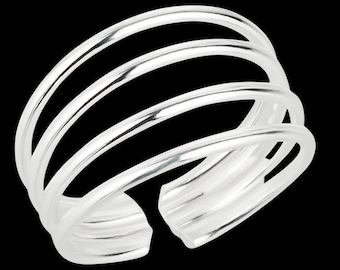 Zehenring Zehring 925 Sterling Silber als Fußschmuck Finger Ring Midi Ring Zehring