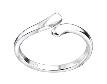 Zehenring Zehring schmal 925 Sterling Silber als Fußschmuck Finger Ring Midi Ring Zehring