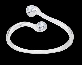 Toe ring Toe ring zirconia 925 sterling silver as foot jewelry finger ring midi ring toe ring