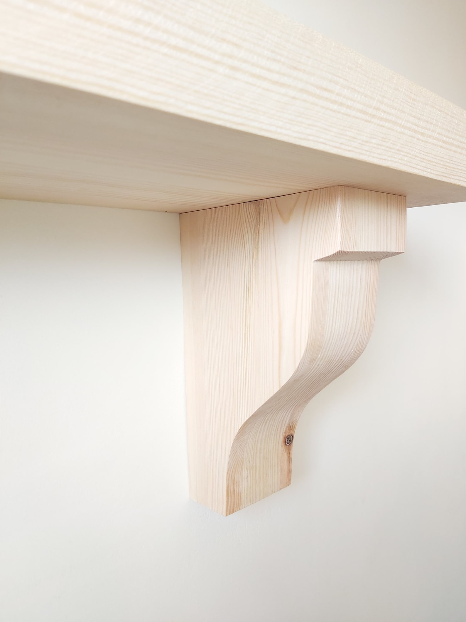 One Pair Solid Wooden Brackets Shelf Bracket Handmade Etsy UK