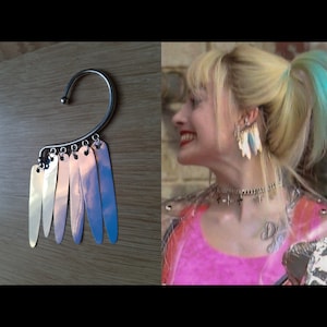 Harley Quinn Ear Cuff Birds of Prey Cosplay B.O.P. Earrings Etsy