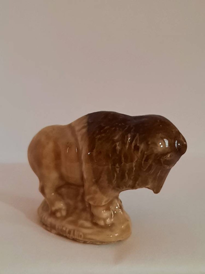 Wade Whimsies Figurine Vintage Red Rose Bison Buffalo - Etsy