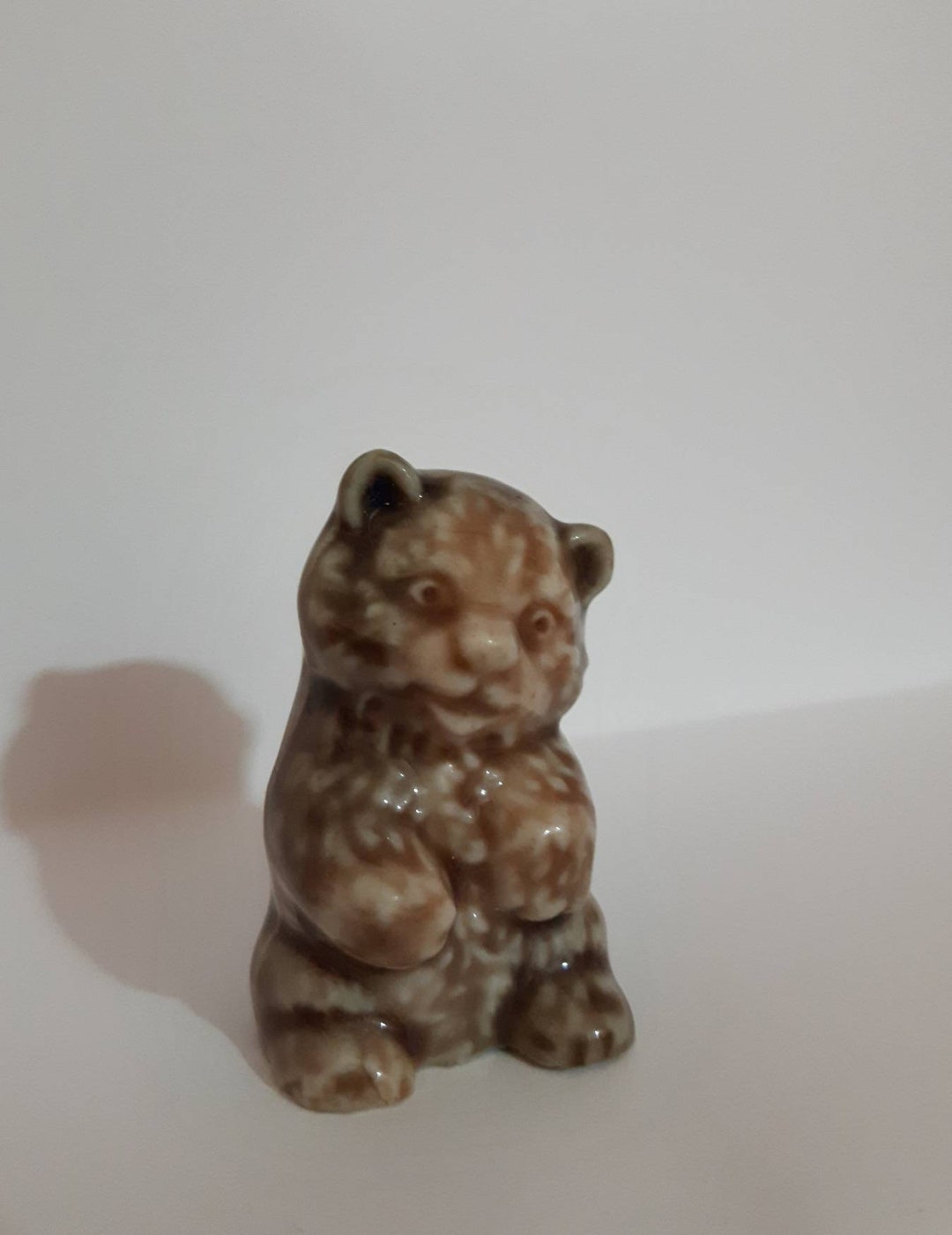 Rare Wade Whimsies Figurine Vintage Red Rose Tea Bear Cub With Etsy