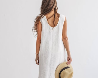 AVA Linen Wrap Mini Dress  Relaxed Fit With Belt - Etsy