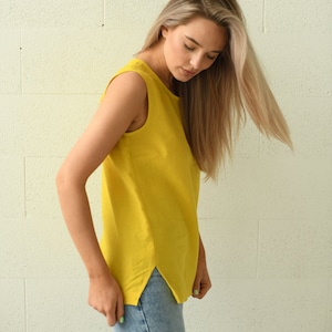 LAURA linen top, linen summer blouse