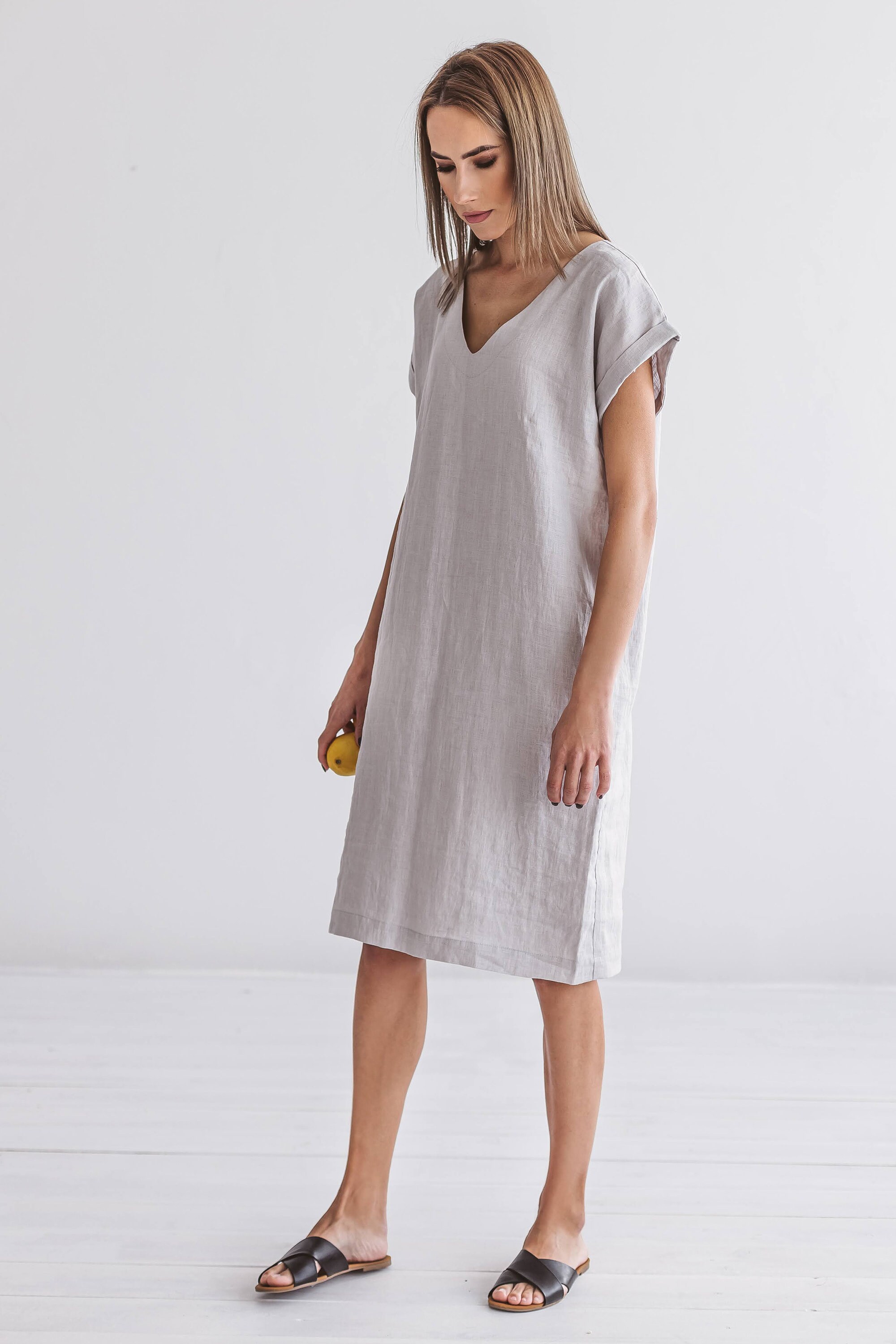 Robe Tunique Femme Paula Deen Grise - Taille XL - Très Bon état